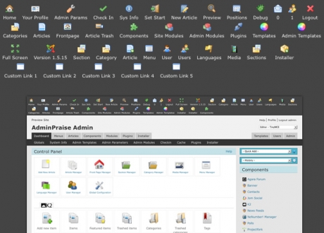 AdminPraise Lite Quick Icons